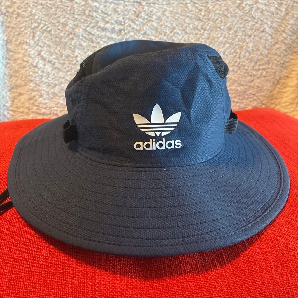 ADIDAS AEROREADY Bucket Sun Boonie Hat Cap Drawstring Blue  Adult  nwot